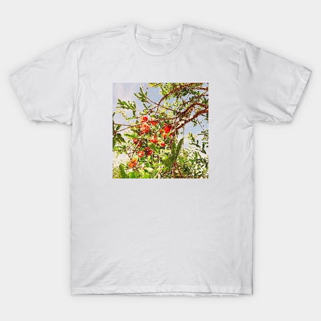 Xmas, Christmas, , tree, bloom autumn, fall, leaves, leaf, holiday, holidays, green, red T-Shirt by PrintedDreams